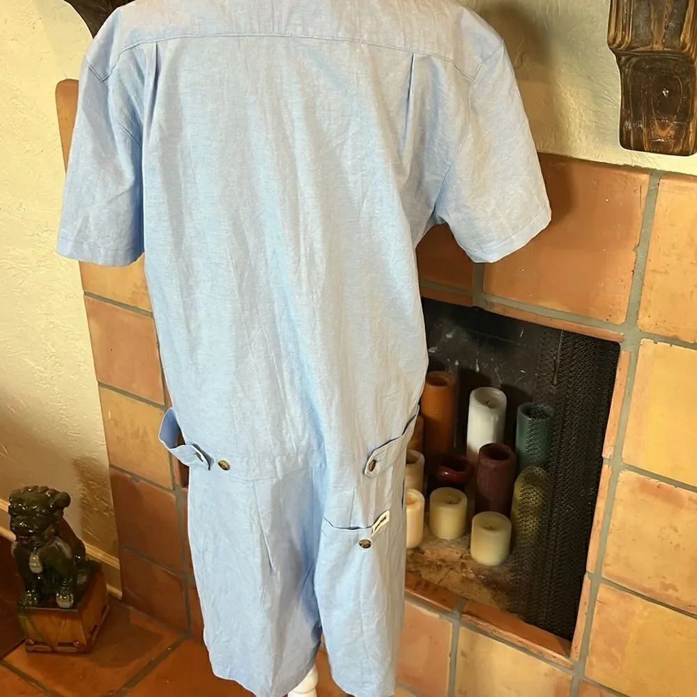 ROMPHIM LIGHT BLUE CHAMBRAY ROMPER, L! - Picture 9 of 15